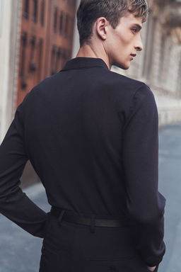 Polo de punto fino Slim Fit - H&m фото 3