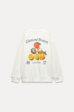 PRINTED PLUSH SWEATSHIRT - Zara фото 4