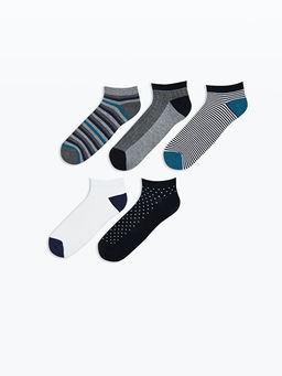 Desenli Bambu Erkek Patik ?orap 5li