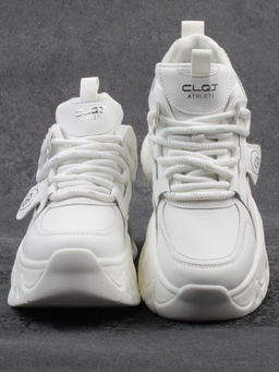 03-9D-1 WHITE Кроссовки женские (натуральная кожа, искусственная кожа)