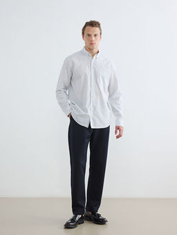 Рубашка мужская Regular Fit в полоску льняная