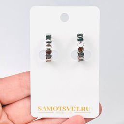 Швензы серьги "Конго" родорованные