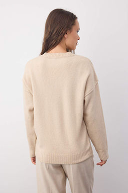 Wardrobe Essentials Kahverengi Yunlu Premium IplikBasic Genis Kal?p Triko Kazak | TWOAW26KZ00068 - Trendyolmilla фото 12