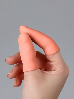 Цена за 2 шт. Напальчники для защиты пальцев, силиконовые, 2 шт., бежевые