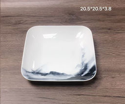 Блюдо квадратное Мрамор / DR-1009 /уп 44/ 20,5 см