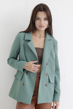 10559 Жакет двубортный фисташка - Martichelli фото 14