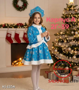 Карнавальный костюм Снегурочка снежинка - Bruno фото 3