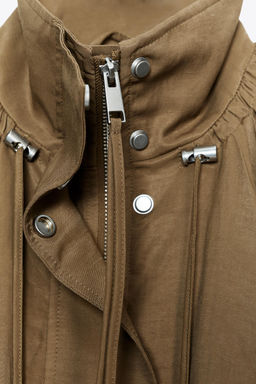 ZW COLLECTION FLUID BOMBER JACKET - Zara фото 7