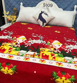 Мягкий плед Новогодний из материала "Велсофт бамбук"200x180см