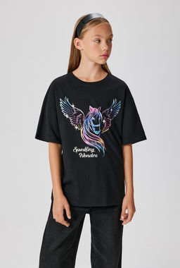 ACOOLA / Футболка детская для девочек Mardin черный