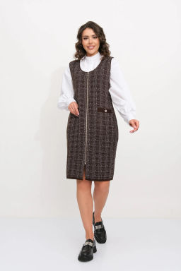 БЕЛАРУСЬ Платье Д 3481 дл/шоколад - Текстильная мануфактура фото 2