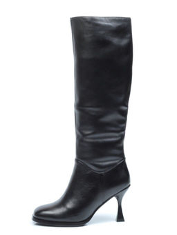 02-E29W-11A BLACK Сапоги зимние женские (натуральная кожа, натуральный мех (еврозима))