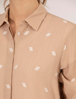 Bej Comfort Fit G_mlek Elbise - Pierre cardin фото 6