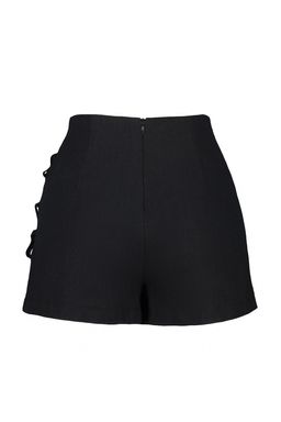 TRENDYOLMILLA Siyah Dokuma Baglamal? Flaml? Pamuk Plaj Sort Etek TBESS23SR00042  фото 8