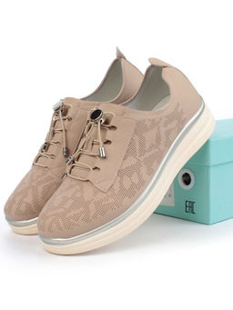 05-PDL206-1 BEIGE/BROWN Кроссовки женские (натуральная кожа) - Фабричный китай фото 15