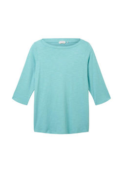 Блузка с рукавами 3/4, цвета бирюзы - Tom tailor фото 2