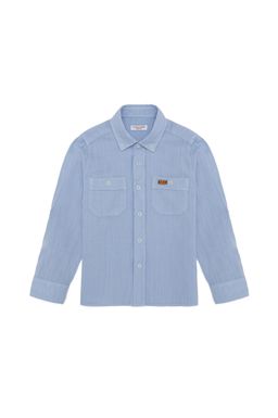 U. S. Polo Assn Синяя рубашка с длинным рукавом для мальчика