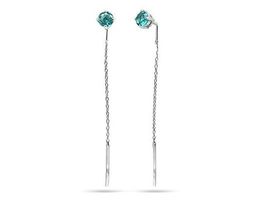 Серьги из серебра параиба кварц, Ю-28001р