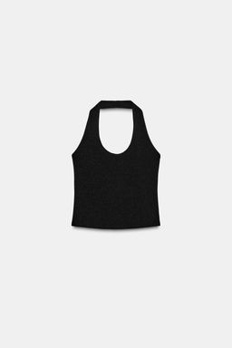 SHINY STRETCH HALTER TOP - Zara фото 8