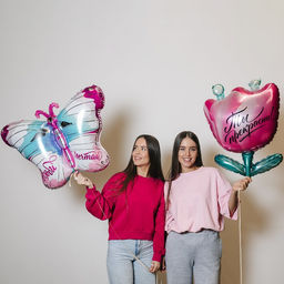 Цена за 3 шт. Воздушный шар фольгированный 23" «Бабочка»