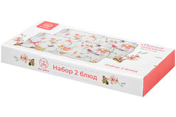 Набор 2 блюд 27,5*13,5*2 см + 31*15,5*2,5 см Певчие птички NEW BONE CHINA, фарфор - Elan gallery фото 10