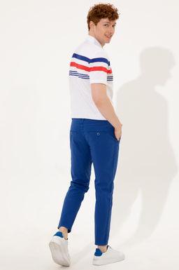 Erkek Carrot Fit Mavi Kanvas Pantolon