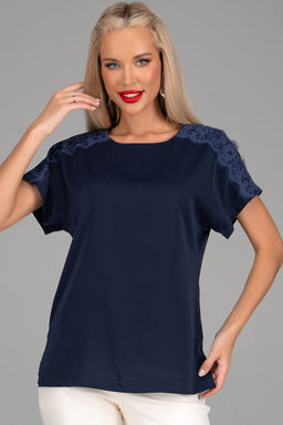 Блузка Келли (кружево/черника)