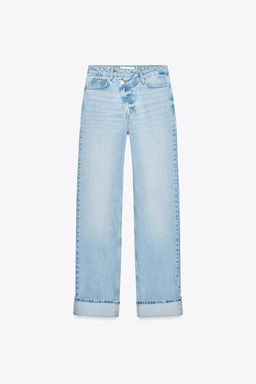Z1975 STRAIGHT FULL LENGTH HIGH-WAIST WRAP WAIST JEANS - Zara фото 8