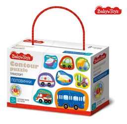 MAXI-пазлы контурные "Половинки. Транспорт" (04122)