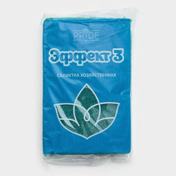 Цена за 5 шт. Набор губок - салфеток бытовых «Эффект», 3 шт, 13×9 см, МИКС