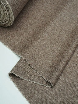 Шерсть костюмная Твид Елочка цв.бежево-коричневый, ш.1.5м, шерсть-50%, п/э-50%, 280гр/м.кв