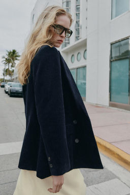 CORDUROY BLAZER WITH SHOULDER PADS - Zara фото 3