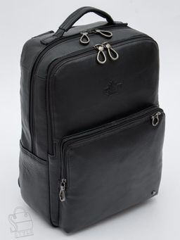 Рюкзак мужской кожаный 3921Z black Zinimsk