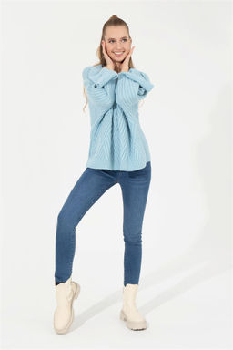 Женский синий трикотажный свитер - U.s. polo assn фото 10