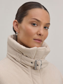 Куртка из вельветовой ткани со съемным воротником / Zarina  фото 9