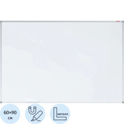 Доска магнитно-маркерная 60х90 эмаль Комус Premium алюмин. рама Россия