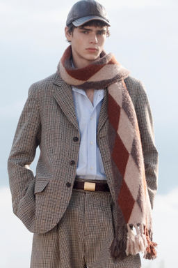 LIMITED EDITION CHECKED WOOL SUIT BLAZER - Zara фото 2