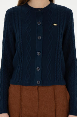 Женский темно-синий трикотажный кардиган Неожиданная скидка в корзине - U.s. polo assn фото 6