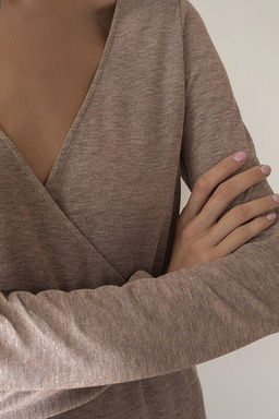 Платье 51972-1 Серый-Бронзовый люрекс