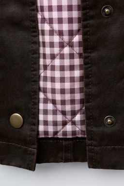 WAXED JACKET WITH LEATHER-EFFECT COLLAR - Zara фото 16