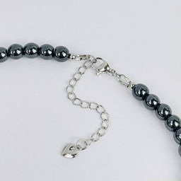 Колье из Гематита и Нефрита - Радуга самоцветов фото 3