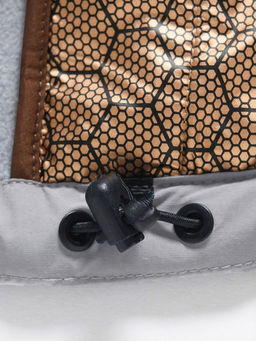 Куртка женская гибридная стёганая с капюшоном с графеновой подкладкой серого цвета 9622_1Sr