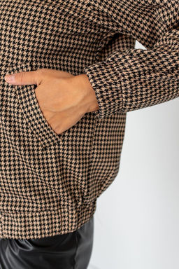 Бомбер Б-03 бежево-черный - Angelika фото 3