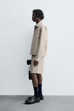 CONTRAST TEXTURED OVERSHIRT - Zara фото 4