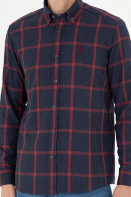 Мужская темно-синяя рубашка с длинным рукавом - U.s. polo assn фото 6