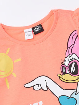 Bisiklet Yaka K?sa Kollu Minnie Mouse Bask?l? K?z Bebek Ti??rt 2li - Waikiki фото 3