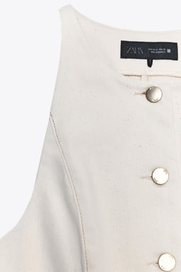 Z1975 DENIM CROP WAISTCOAT - Zara фото 16