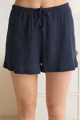 Trendyolmilla Bej Slogan Nak?sl? Fitilli Sortlu Orme Pijama Tak?m? THMAW22PT0229  фото 5