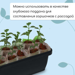 Цена за 2 шт. Ящик для рассады, 36 × 15 × 12.5 см, 4 л, пластик, цвет МИКС