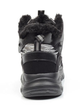 04-8524-4 BLACK Ботинки женские зимние (искусственные материалы)